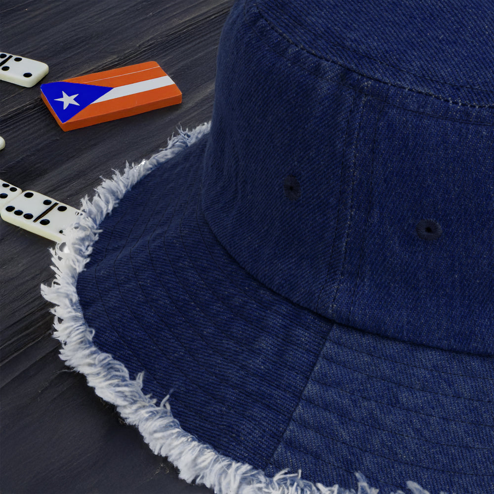 Borikén Heritage 21 – *Roberto Clemente* Jean Distressed Bucket Hat