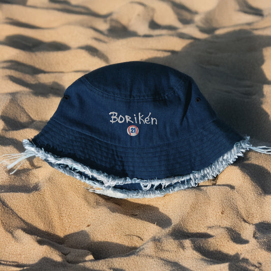 Borikén Heritage 21 – *Roberto Clemente* Jean Distressed Bucket Hat