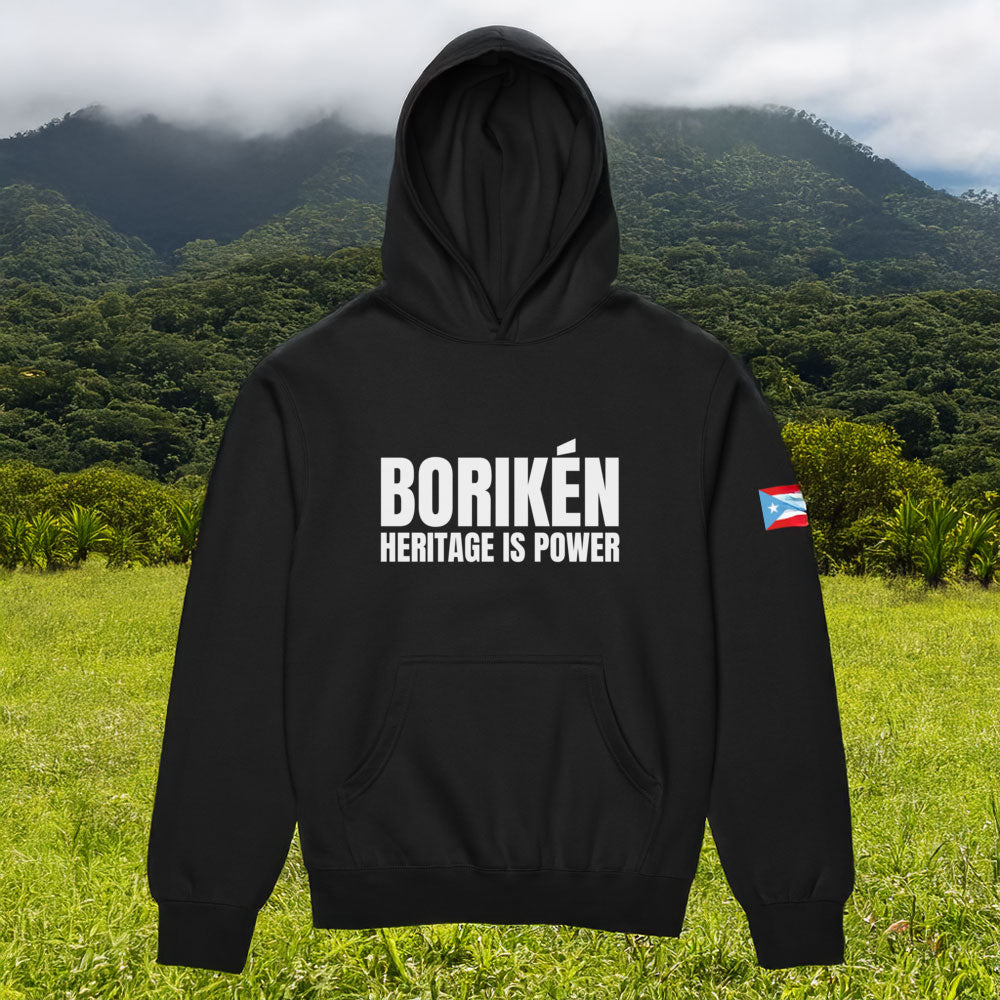 Boriken Men's Box Hoodie (Unisex wear) - Black