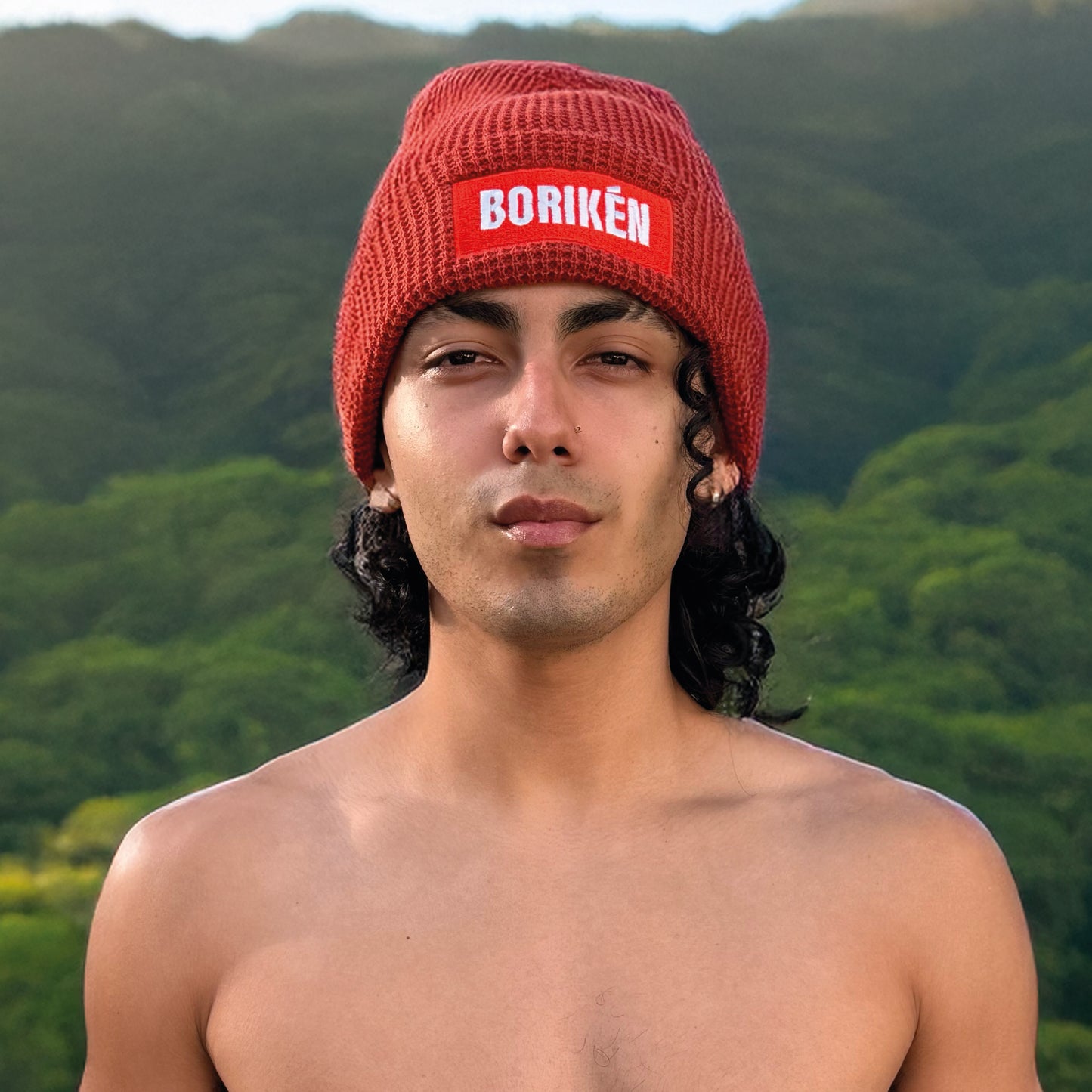 Borikén Rust Waffle Beanie