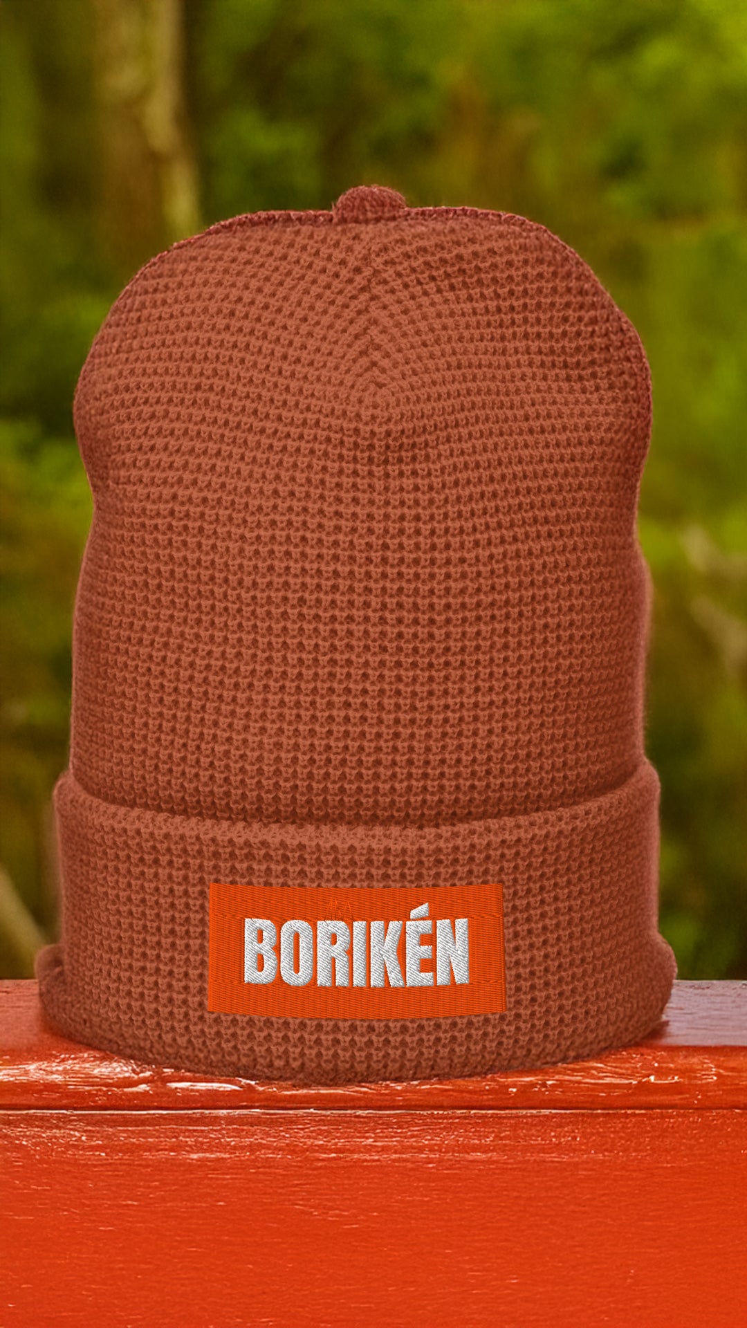 Borikén Rust Waffle Beanie